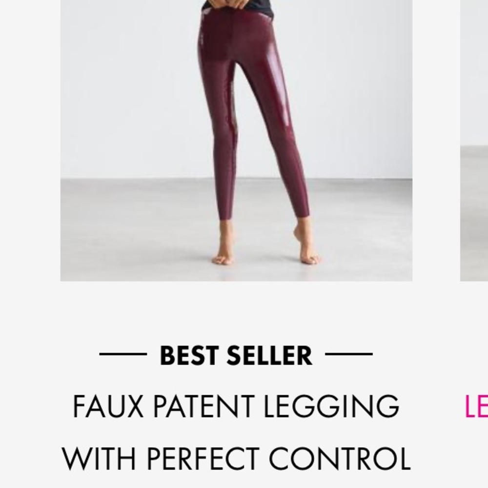 ISO Commando faux patent leather leggings in black